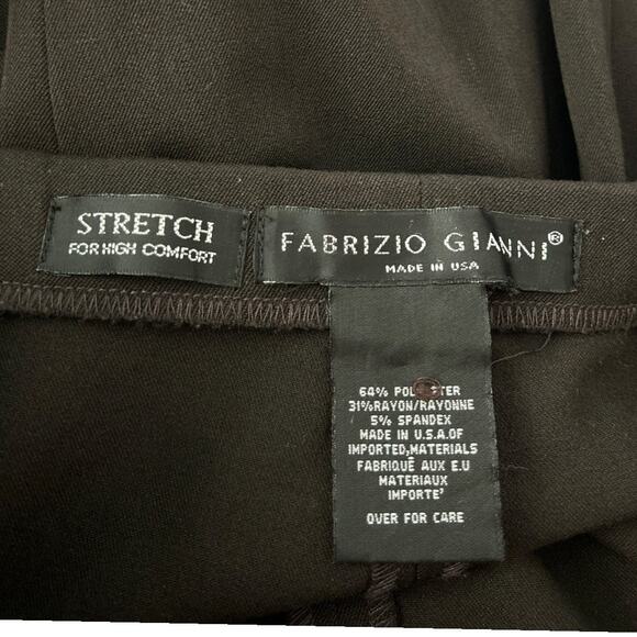 Fabrizio Gianni Stretch High Waist Ponti-Knit Pant Brown Women's Size 30 Career - Picture 3 of 5